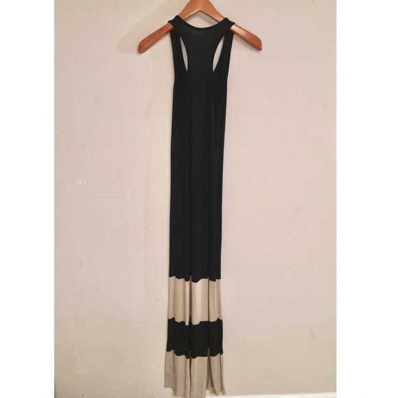 Small Mossimo Black and Tan Maxi Dress - Picture 2 of 3
